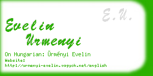 evelin urmenyi business card